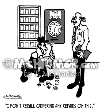 Time Clock Cartoon 2419