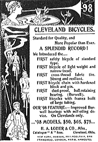 1898 Cleveland Bicycle advertisement