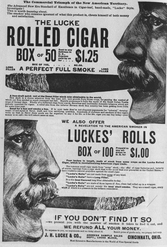 1899 cigar advertisement
