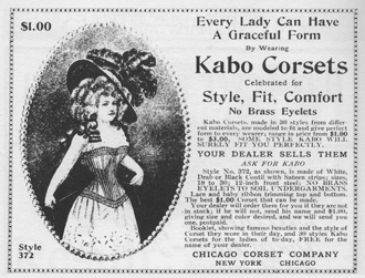 1899 corset advertisement