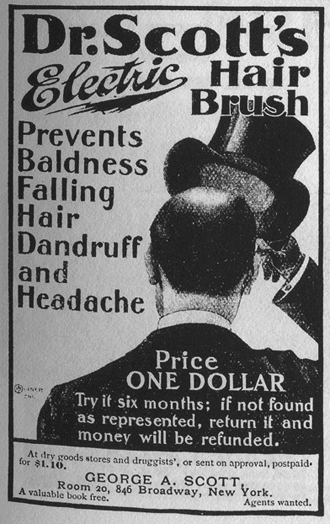 1899 electric hairbrush  advertisement