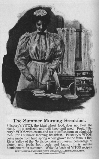 1899 Pilsbury Wheat Food advertisement