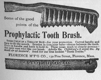 1899 toothbrush advertisement