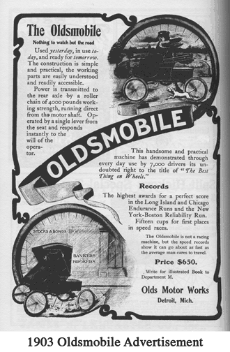 1903 Oldsmobile advertisement