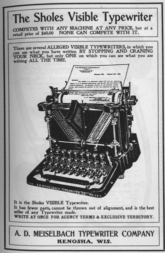 1903 typewriter advertisement