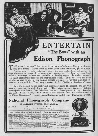 1906 Edison phonograph advertisement