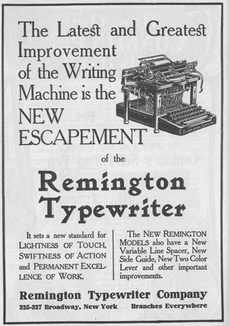 1906 Remington Typewriter advertisement