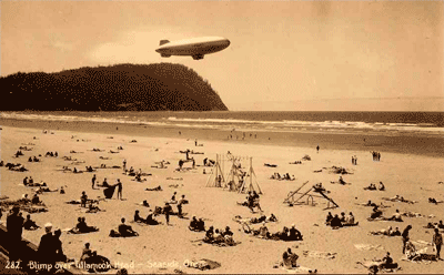 A blimp at Tillamook