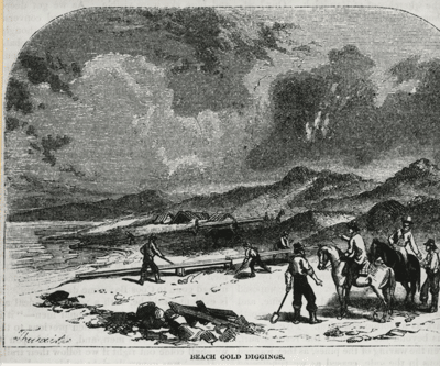 Beach mining @ Gold Beach 1855