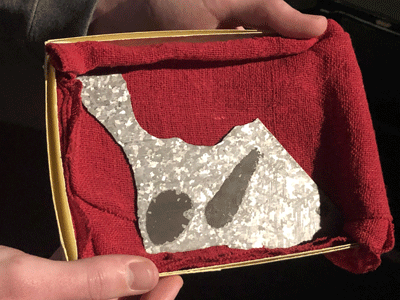 A piece of the Meteorite returned to the Grande Ronde