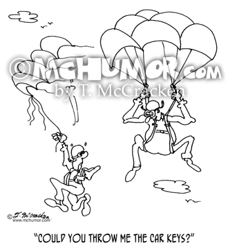 Parachuting Cartoon 5186