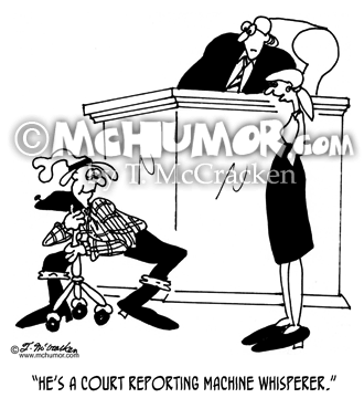 Court Reporter Cartoon 7419