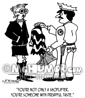 Shoplifting Cartoon 3013