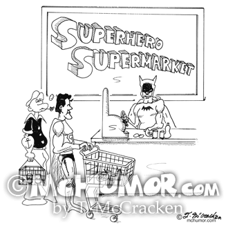 Supermarket Cartoon 1353