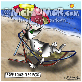 Sled Dog Cartoon 9381