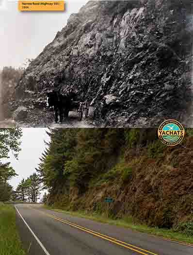 The Road at Cape Perpetua Then abd Now