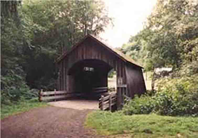 North Fork Yachats River Covered Bridge pre-1987 Truck Accident