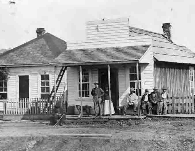 Mrs. Copeland's store, Siletz Reservation ~1900